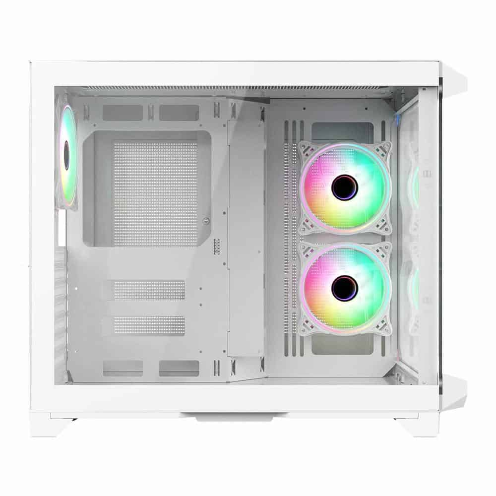 (image for) CiT Pro Android X White Windowed Gaming Cube Case